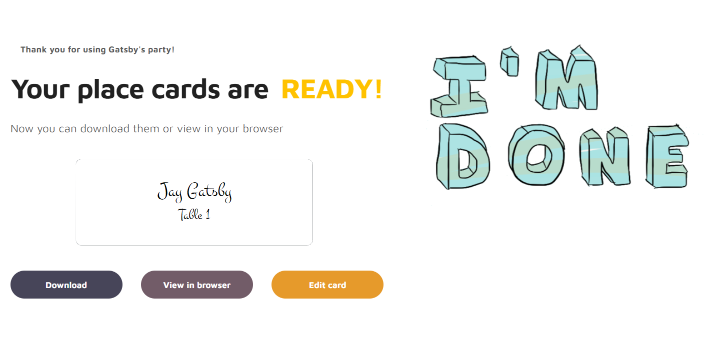 Download card after payment
